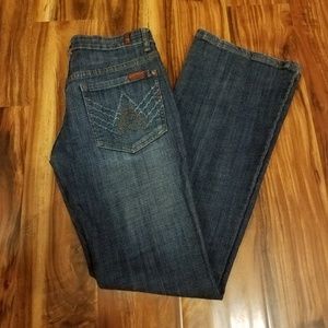 7 For All Mankind Boot Cut Jeans Denim Dark Wash